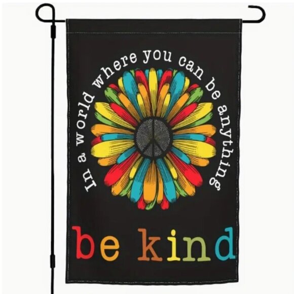 Peace & Love Be Kind Yard Flag NWT - Picture 3 of 4